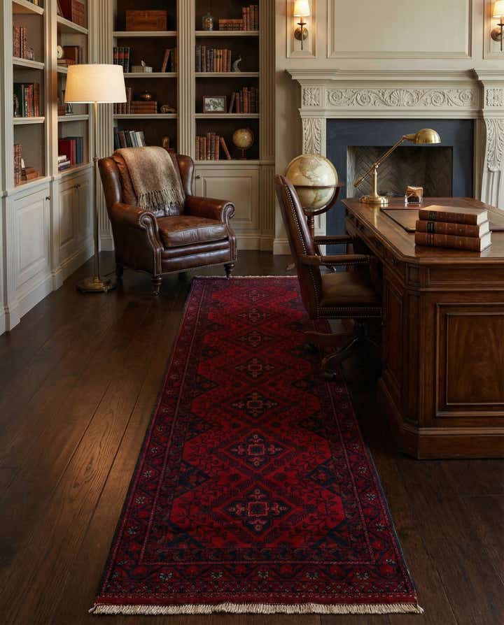 2' 8 x 9' 5 Hand Knotted Khal Mohammadi Wool Runner Rug