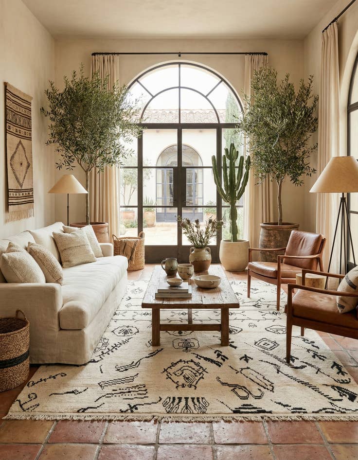 Detail image of  9' x 13'  Hand Knotted Moroccan Wool Rug