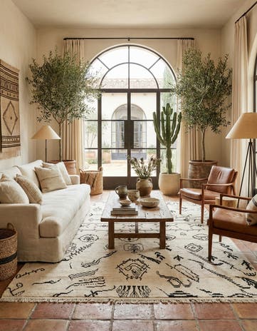 9' x 13' Hand Knotted Moroccan Wool Rug