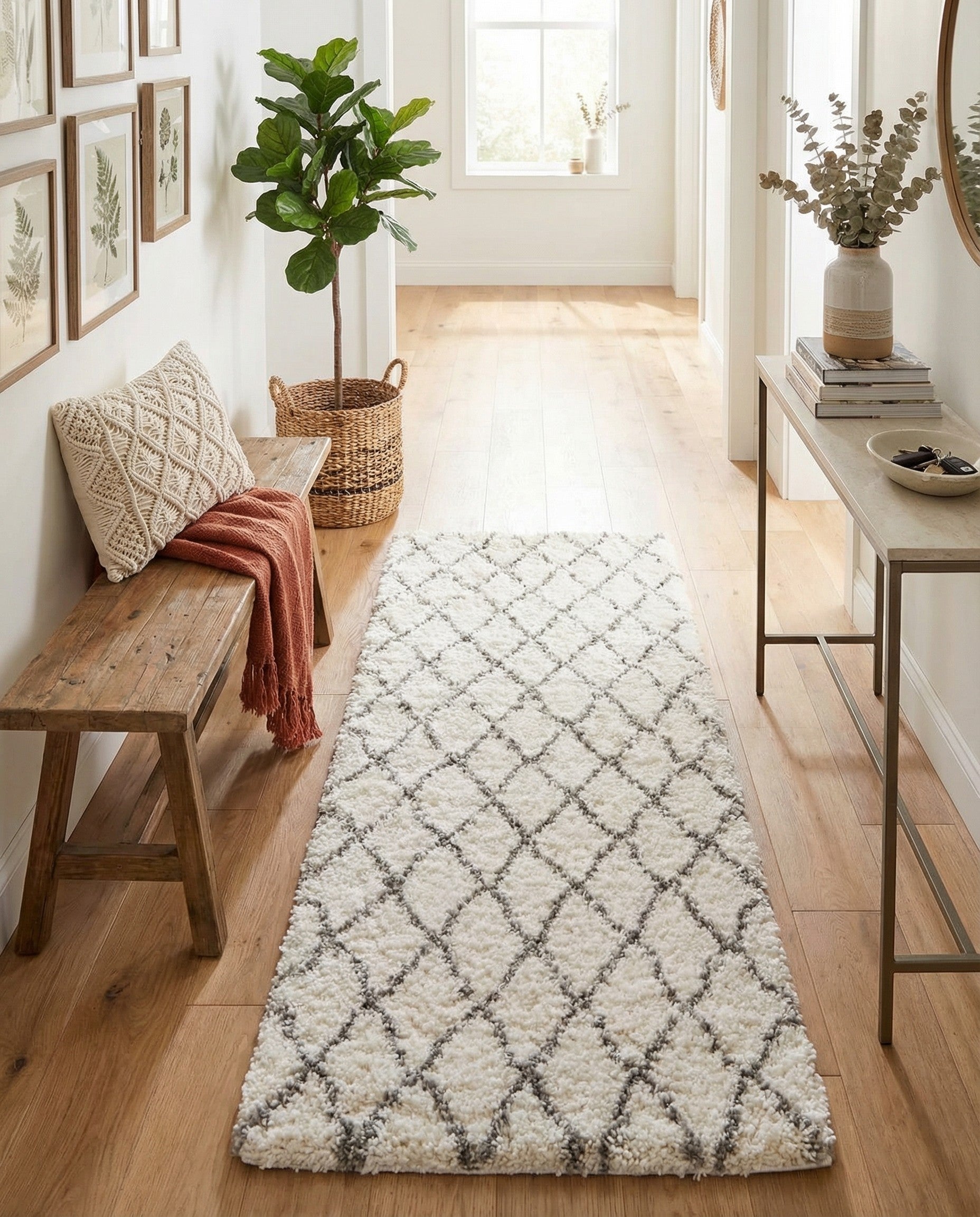  2' 7 x 10' Moroccan Shag Runner Rug