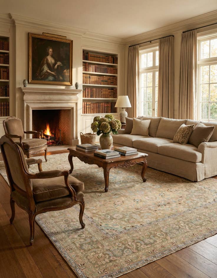 Detail image of 9' 6 x 12' 5  Hand Knotted Ultra Vintage Persian Wool Rug