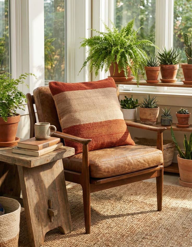 Detail image of 1' 6 x 1' 6  Hand Woven Pillow Wool Square Rug