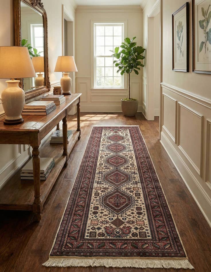 Detail image of 3' 1 x 9' 10  Hand Knotted Shirvan Wool Runner Rug