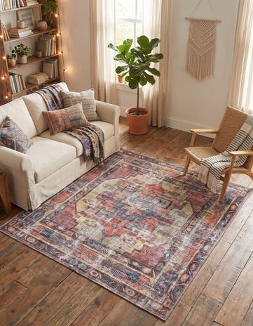 5' 3 x 5' 3 Washable Maahru Square Rug