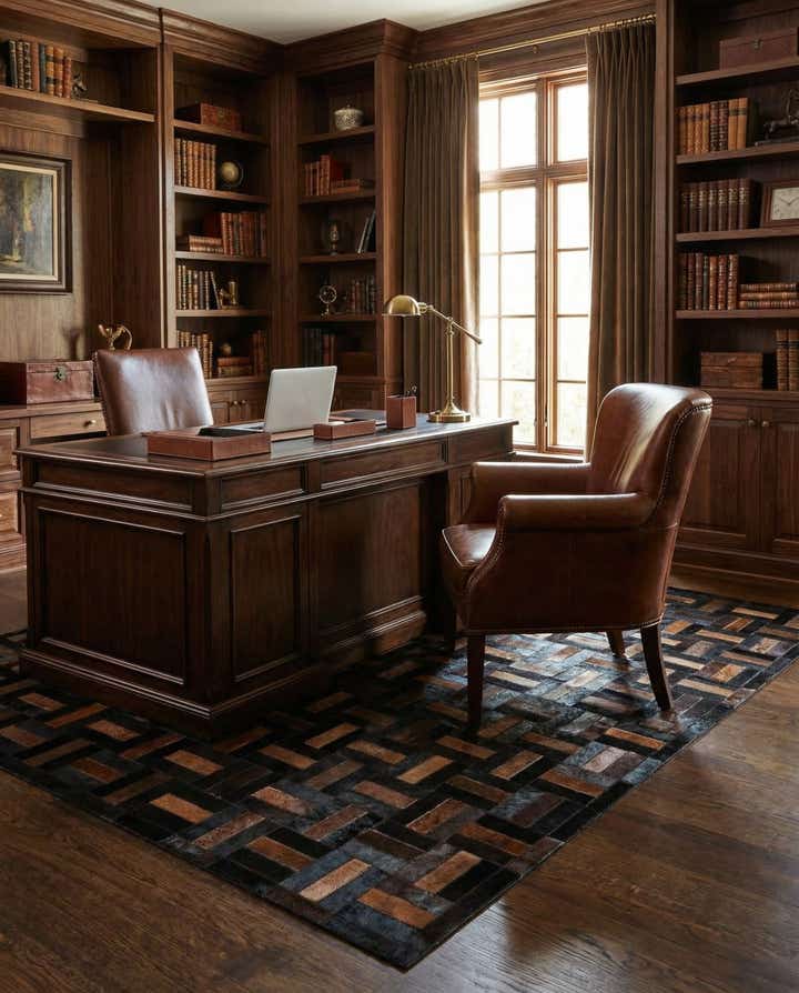 5' 2 x 8' 1 Cowhide - Patchwork Rug