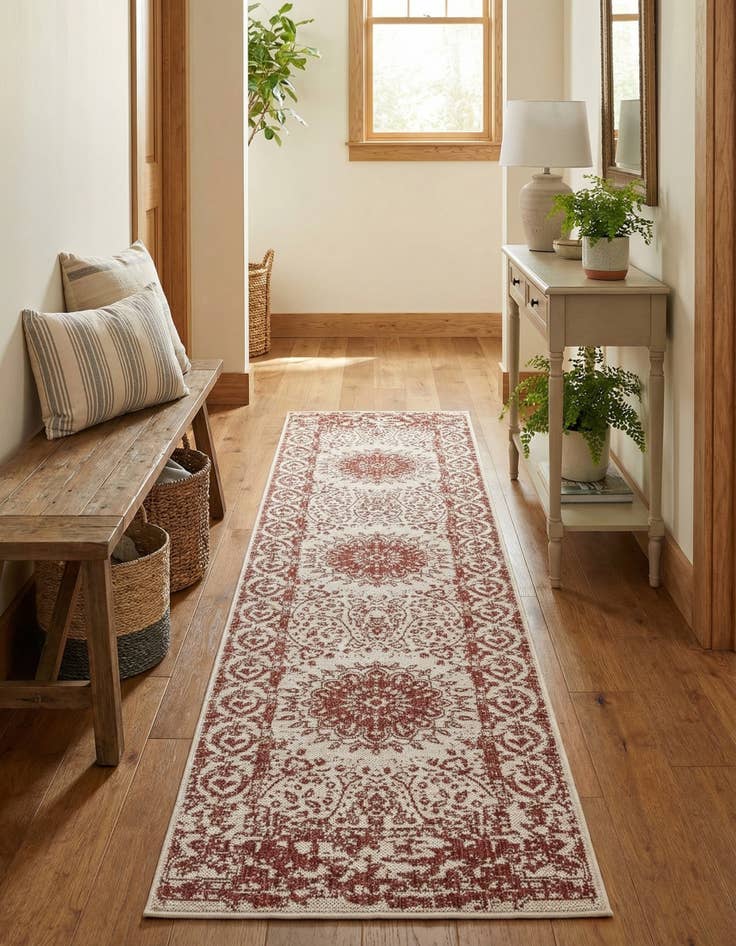 Detail image of  2' x 8'  Washable Traditional Indoor / Outdoor Runner Rug