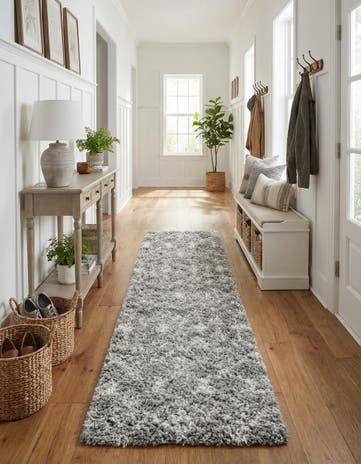 3' 3 x 16' 5 Moroccan Trellis Shag Runner Rug