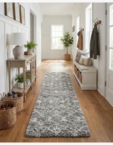 3' 3 x 16' 5 Moroccan Trellis Shag Runner Rug