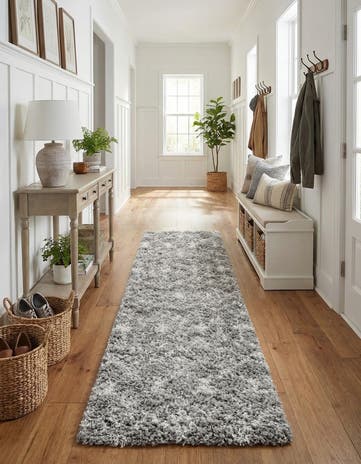 3' 3 x 16' 5 Moroccan Trellis Shag Runner Rug