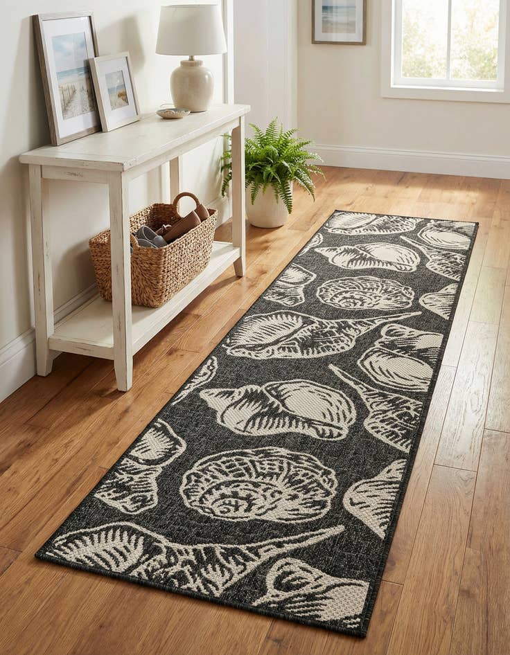 Detail image of 2' x 8'  Washable Coastal Indoor / Outdoor Runner Rug