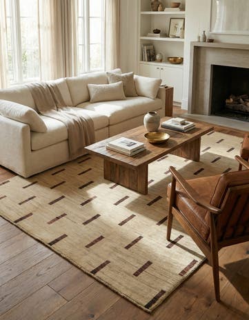6' 10 x 9' 6 Hand Knotted Modern Ziegler Rug