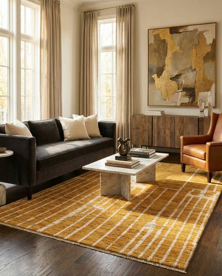 Detail image of 5' 7 x 7' 11 Hand Knotted Darya Wool Rug