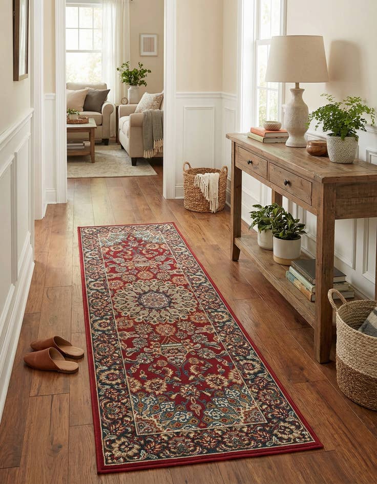 Detail image of 2' x 6' 1 Easy-Clean Traditional Indoor / Outdoor Runner Rug