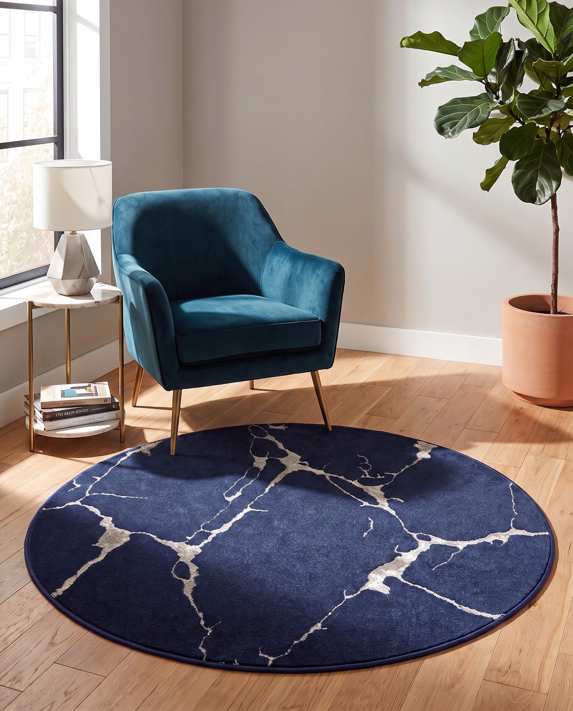 3' x 3' Vogue Geo Round Rug