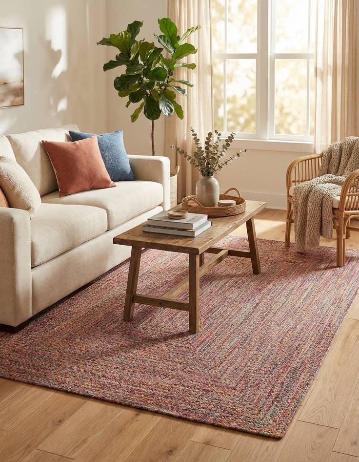 Detail image of 5' 3 x 8'  Hand Woven Eco Verse   Washable Indoor / Outdoor Rug