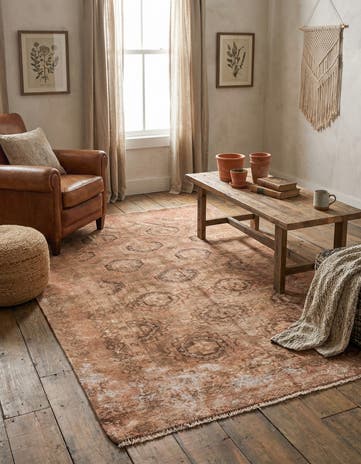 4' x 6' Hand Knotted Ultra Vintage Persian Wool Rug
