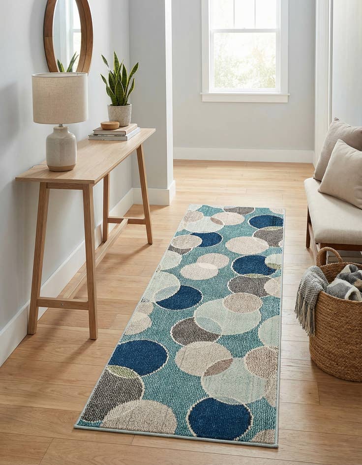 Detail image of 2' 2 x 6' 9  Washable Spectrum Runner Rug