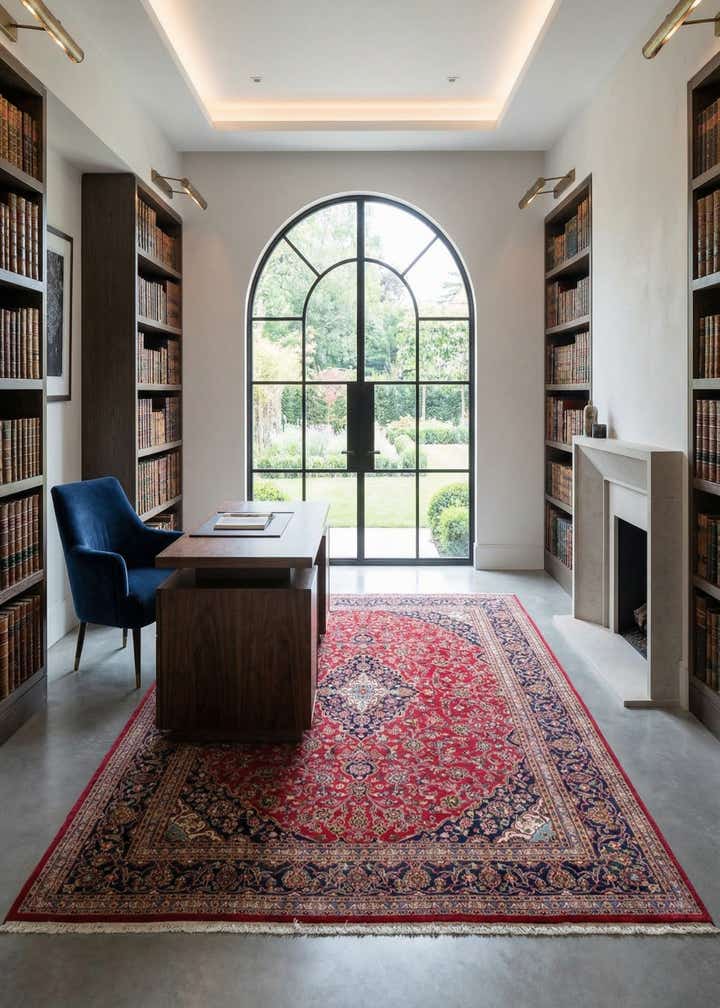 9' 9 x 12' 7 Hand Knotted Mashad Persian Wool Rug