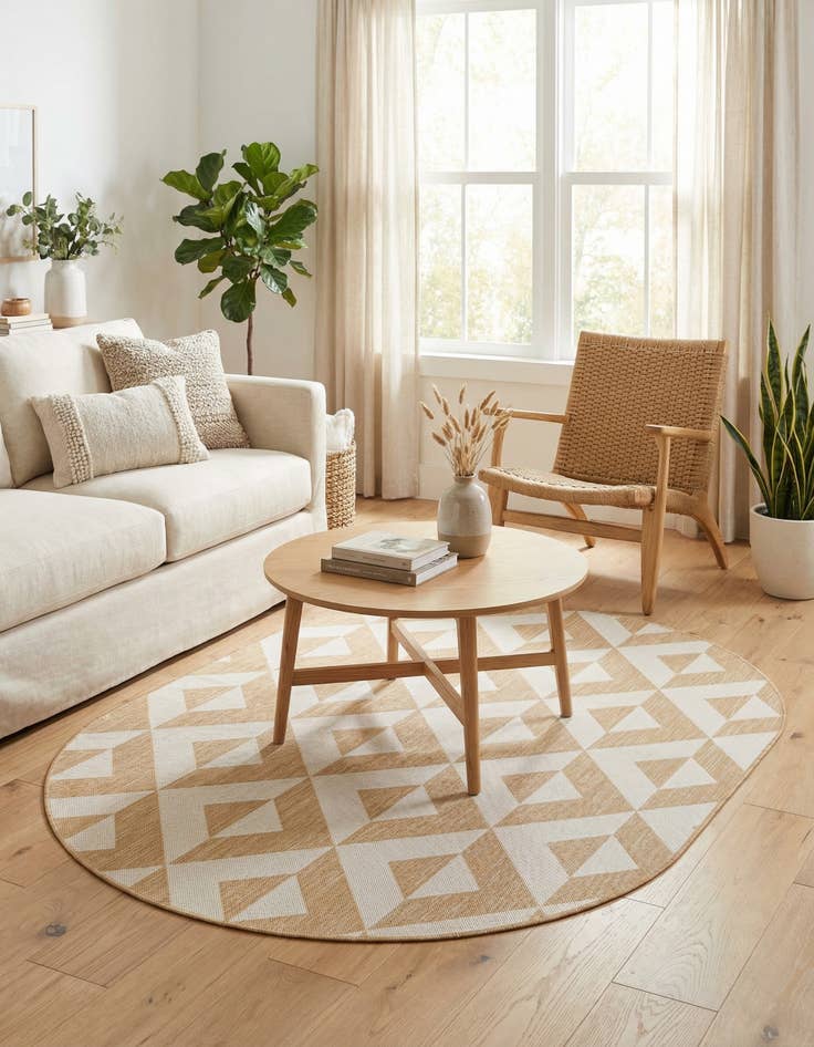 Detail image of 5' 3 x 8' Easy-Clean Jill Zarin Napa Indoor / Outdoor Oval Rug