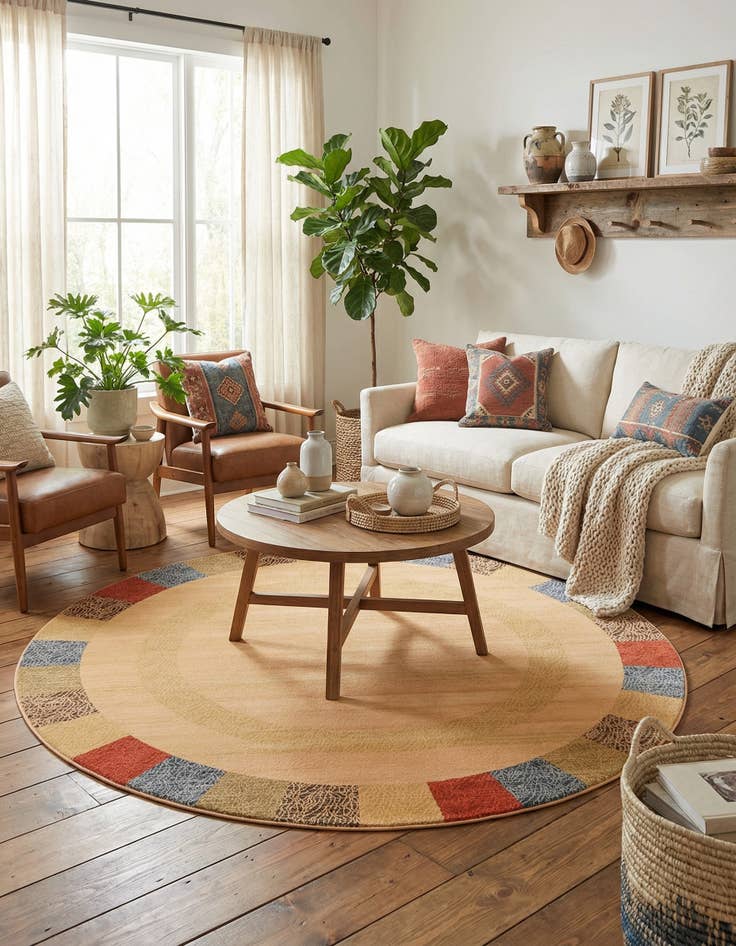 Detail image of 8' x 8' Kashkuli Gabbeh Round Rug