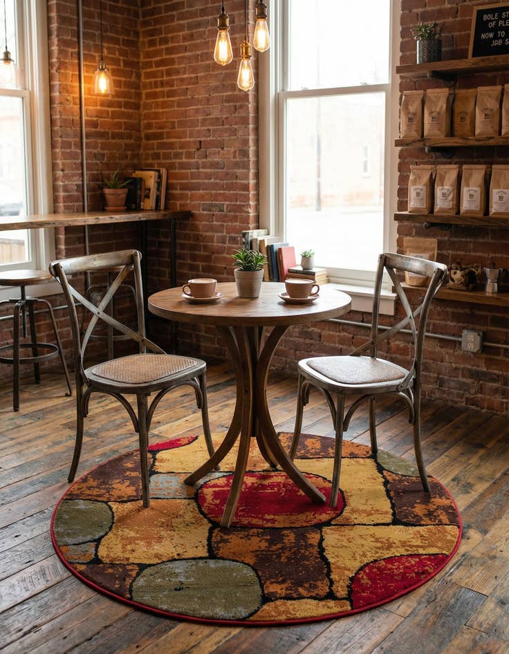 Detail image of 3' x 3' Cafe Round Rug