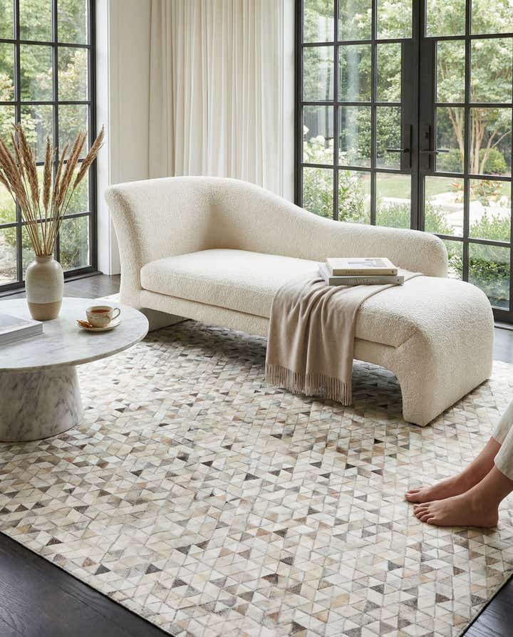 8' x 10' Cowhide Leather Rug