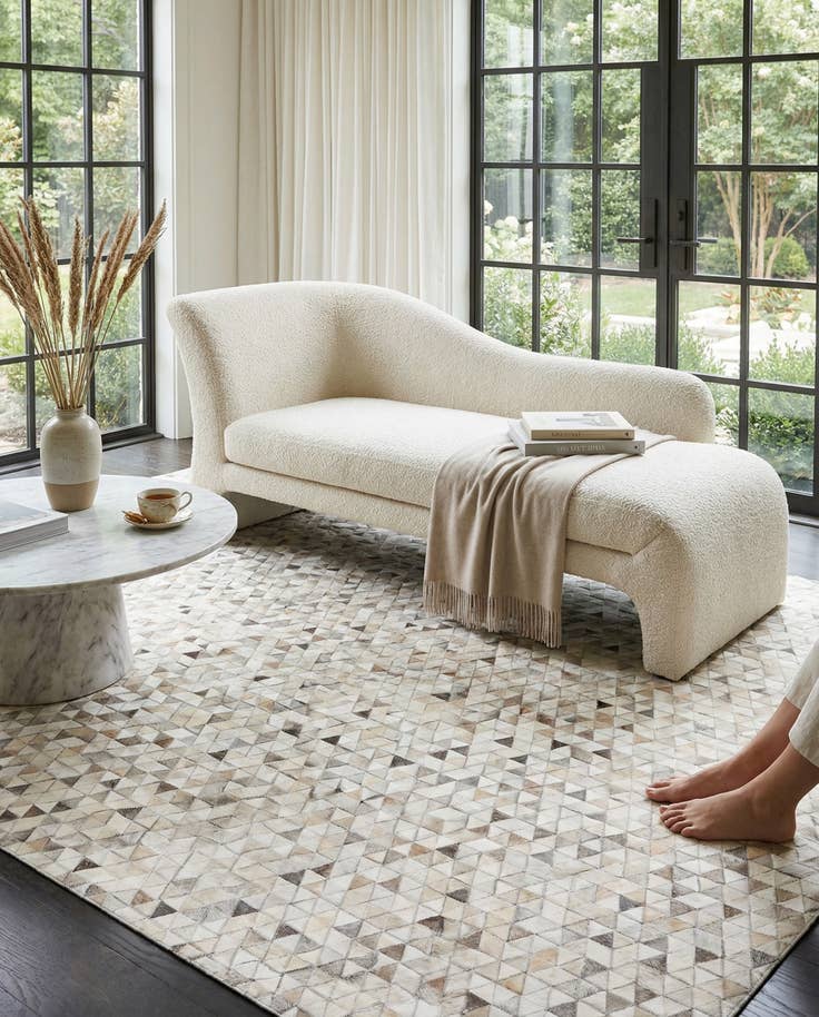Detail image of 8' x 10' Cowhide Leather Rug
