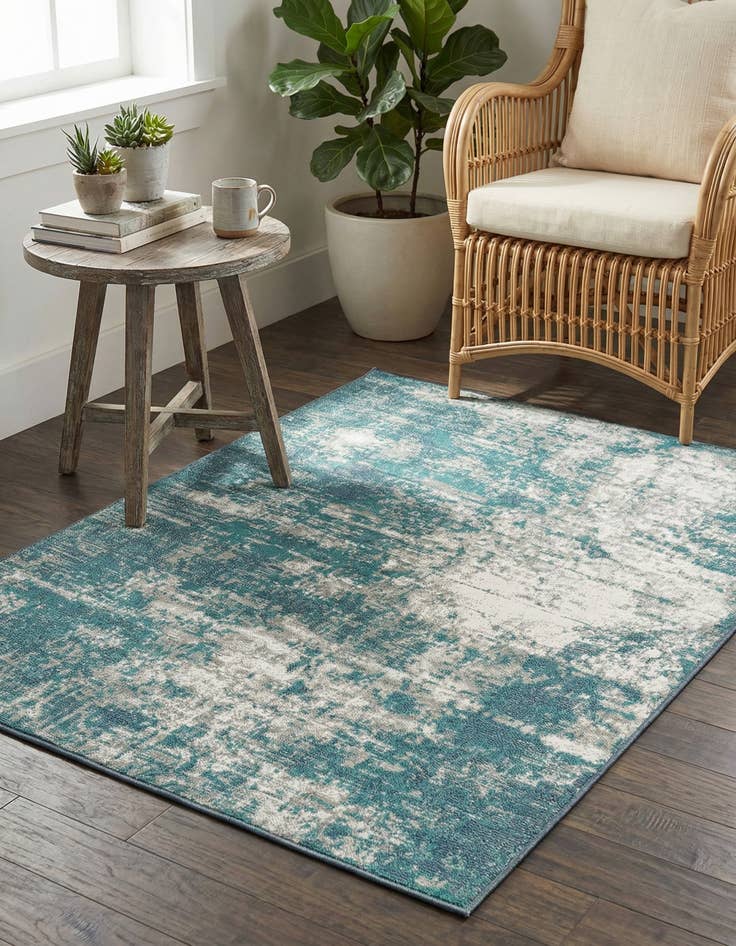 Detail image of 1' 3 x 1' 3  Washable Coastal Indoor / Outdoor Sample Rug