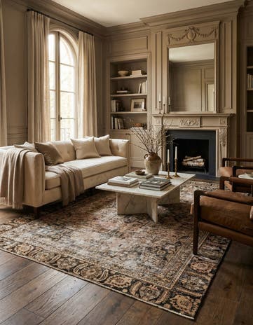 6' 2 x 9' Hand Knotted Ultra Vintage Persian Wool Rug