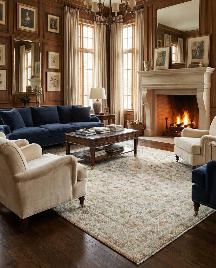 Detail image of 9' 4 x 12' 4 Vintage Royal Wool Rug