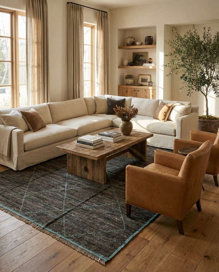 9' 1 x 12' 6 Hand Knotted Moroccan Wool Rug
