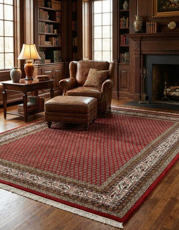 5' 9 x 7' 8 Hand Knotted Mir Wool Rug