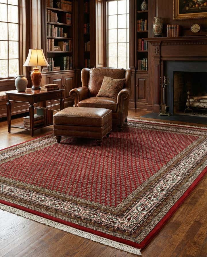 5' 9 x 7' 8 Hand Knotted Mir Wool Rug