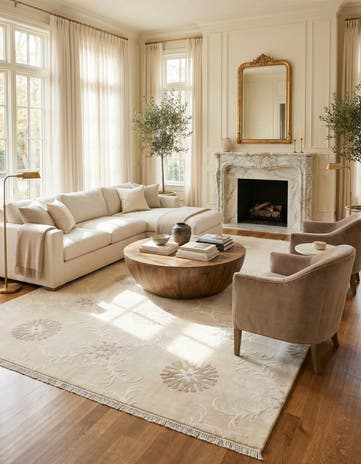 6' 9 x 9' 11 Hand Knotted Darya Wool Rug