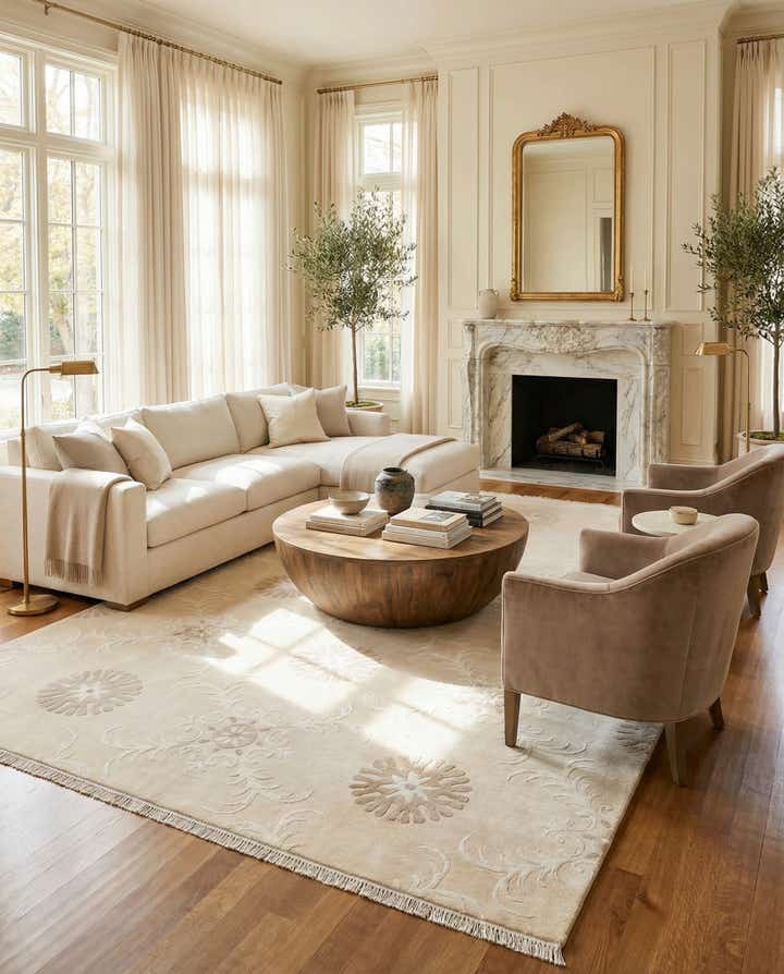 6' 9 x 9' 11 Hand Knotted Darya Wool Rug