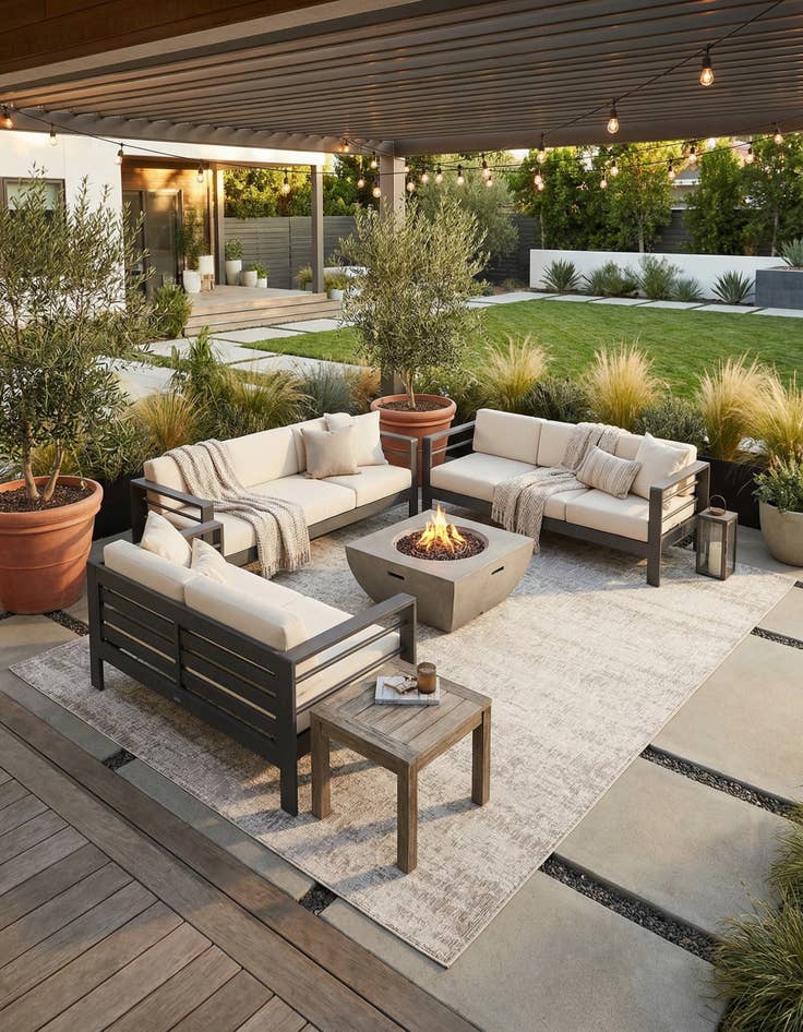 Detail image of  9' x 12'  Washable Modern Indoor / Outdoor Rug