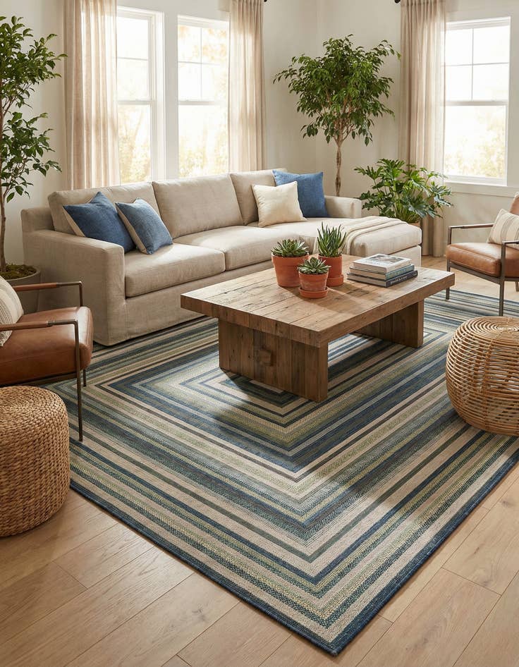 Detail image of 10' x 14'  Washable Baja Indoor / Outdoor Rug