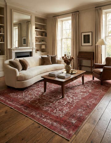 9' 7 x 12' 7 Hand Knotted Ultra Vintage Persian Wool Rug