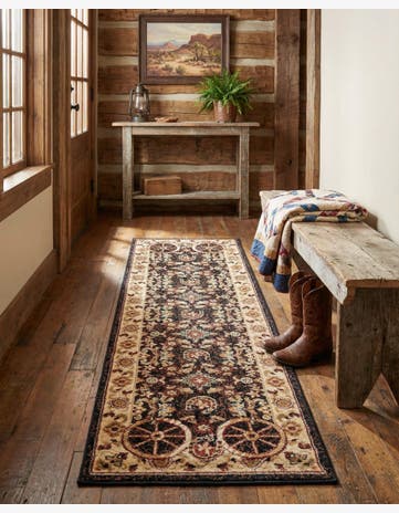 Black Pioneer Runner Rug