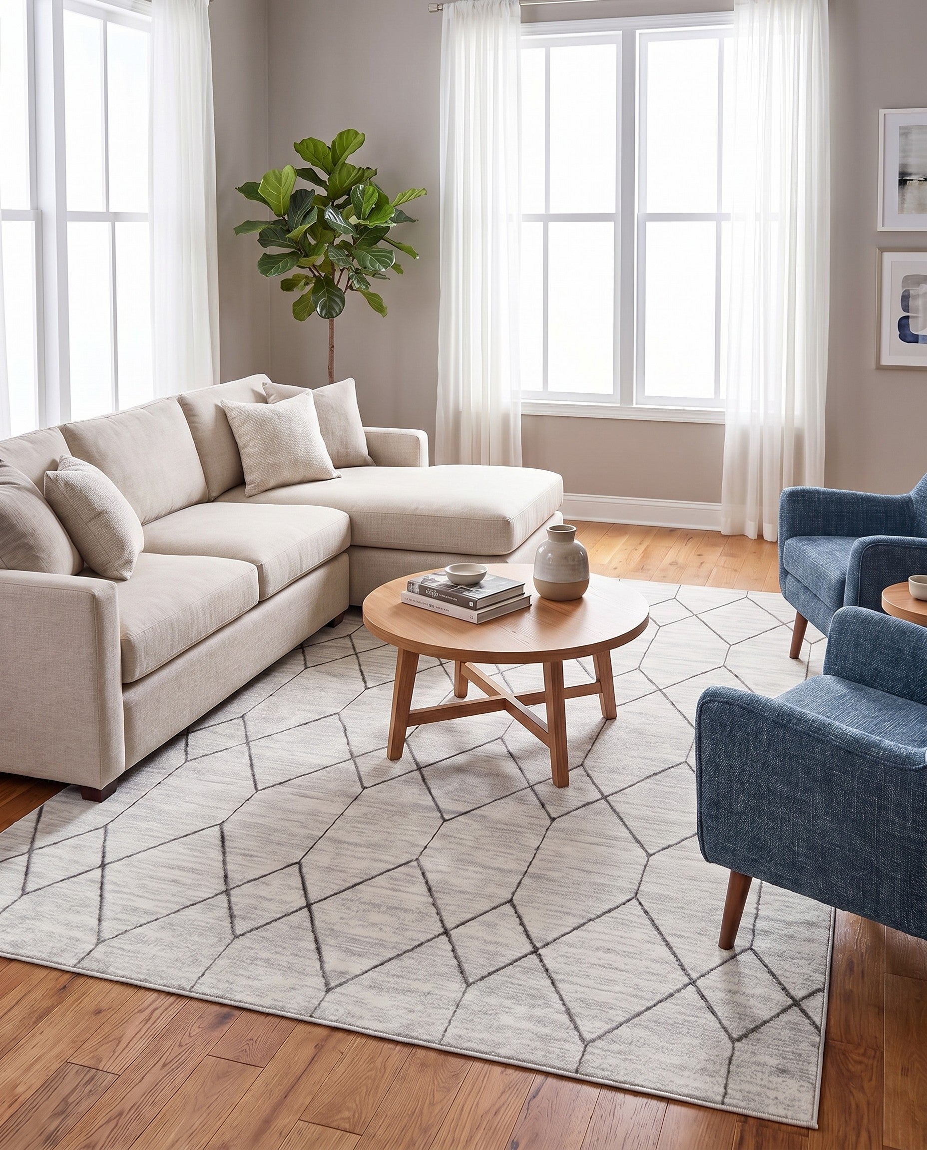 8' x 10' Lattice Trellis Rug