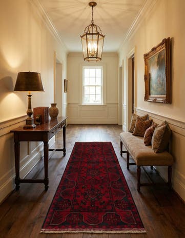 2' 8 x 6' 11 Hand Knotted Khal Mohammadi Wool Runner Rug
