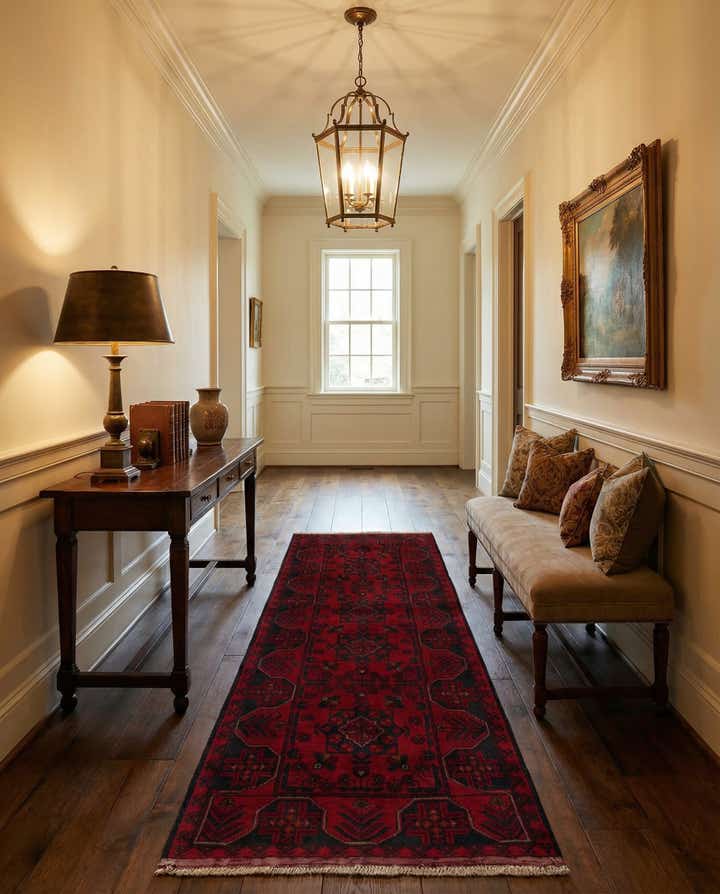 2' 8 x 6' 11 Hand Knotted Khal Mohammadi Wool Runner Rug