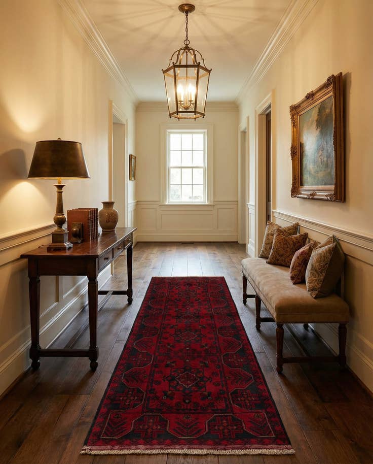 Detail image of 2' 8 x 6' 11 Hand Knotted Khal Mohammadi Wool Runner Rug