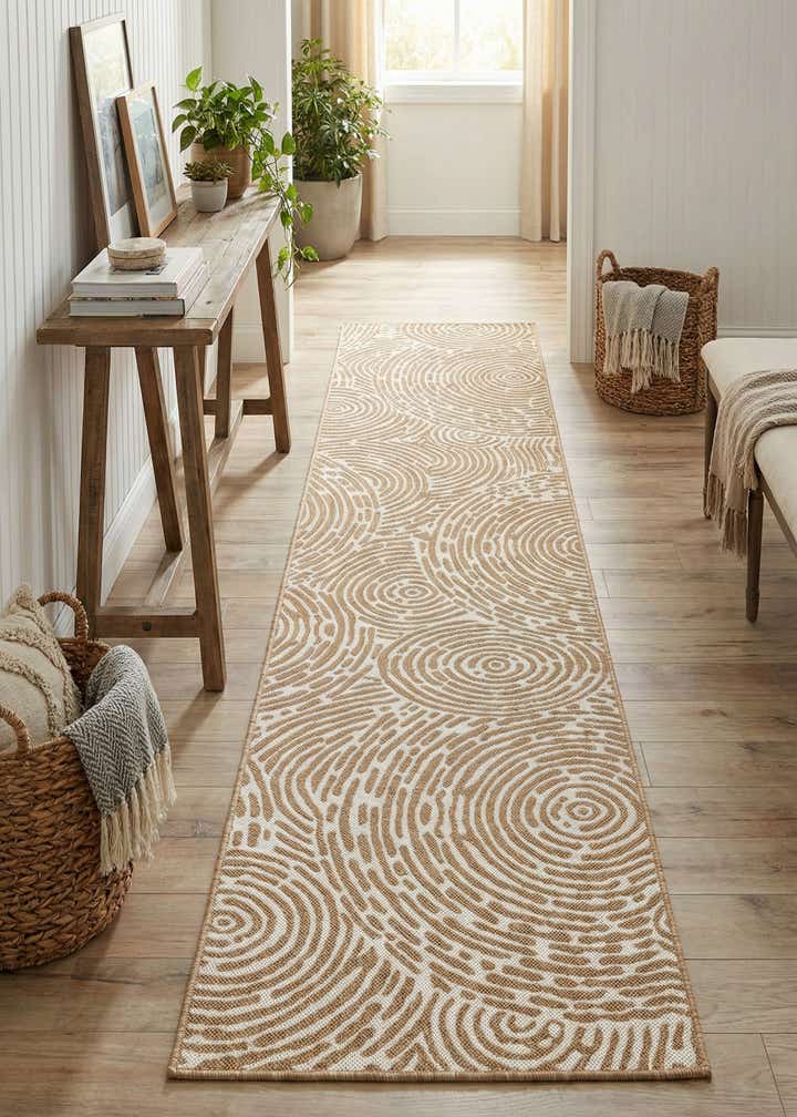 2' 7 x 12' Easy-Clean Modern Indoor / Outdoor Runner Rug