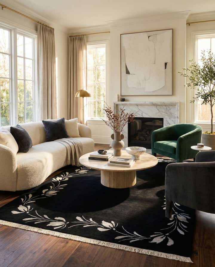 5' 8 x 7' 11 Hand Knotted Darya Wool Rug