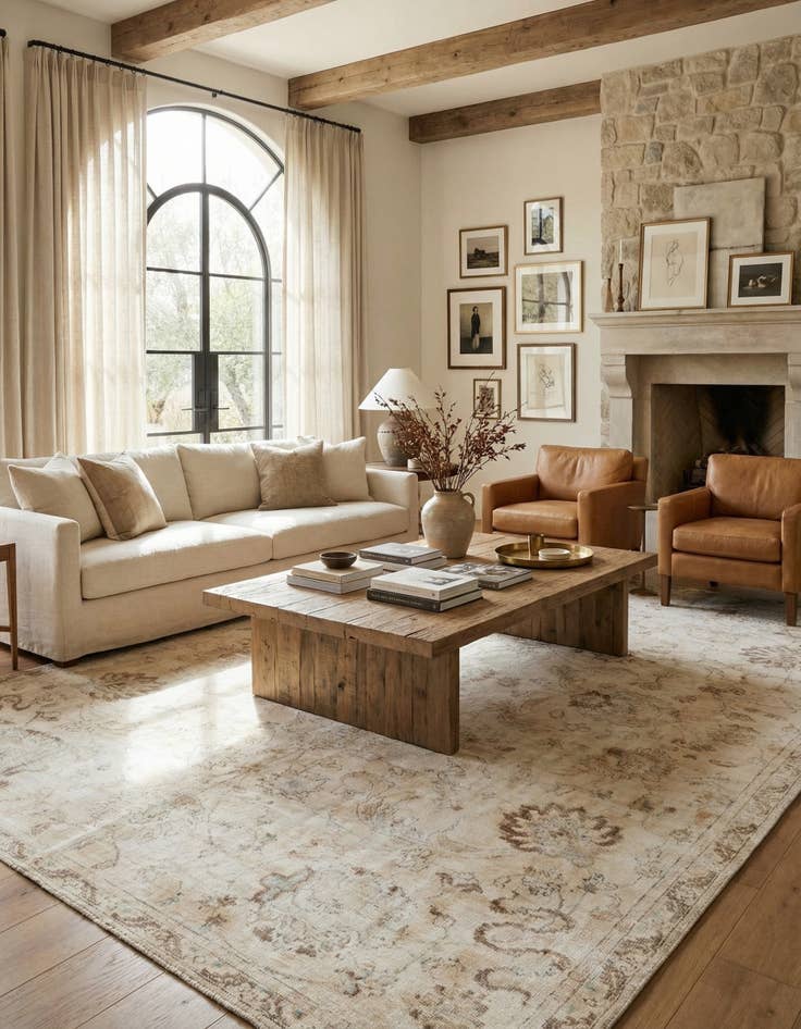 Detail image of  7' 4 x 10' 7  Hand Knotted Ultra Vintage Persian Wool Rug