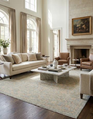 7' 11 x 9' 10 Hand Knotted Ziegler Rug