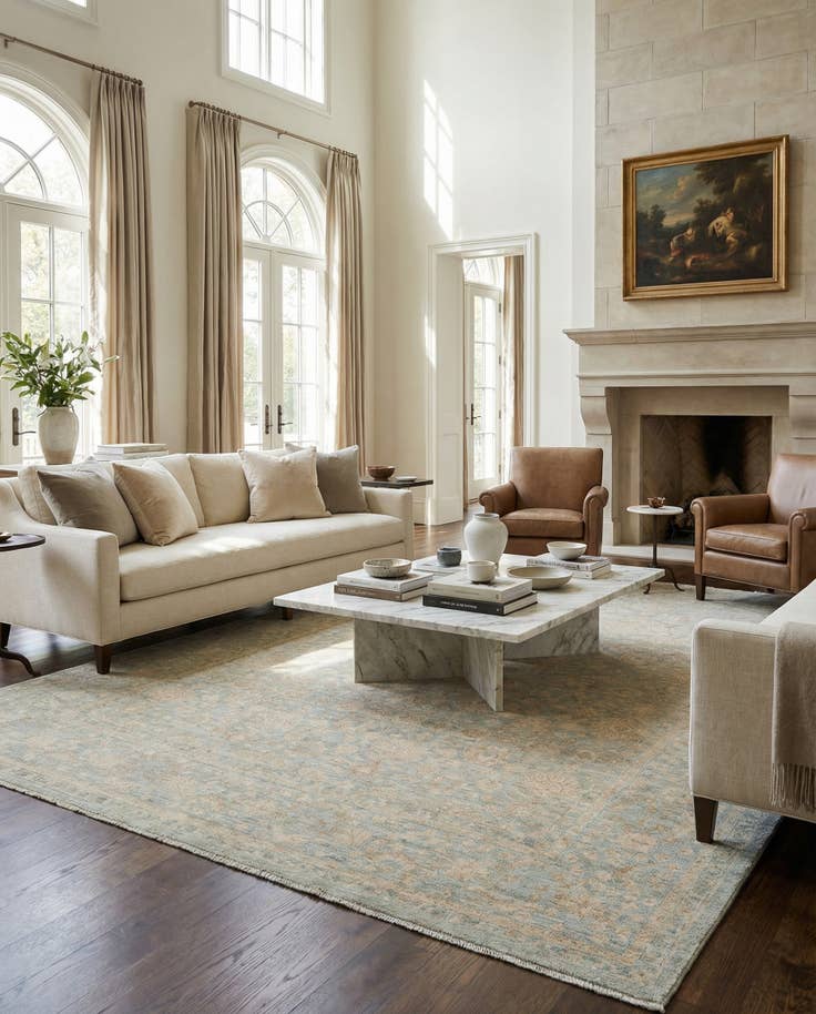 Detail image of 7' 11 x 9' 10 Hand Knotted Ziegler Rug