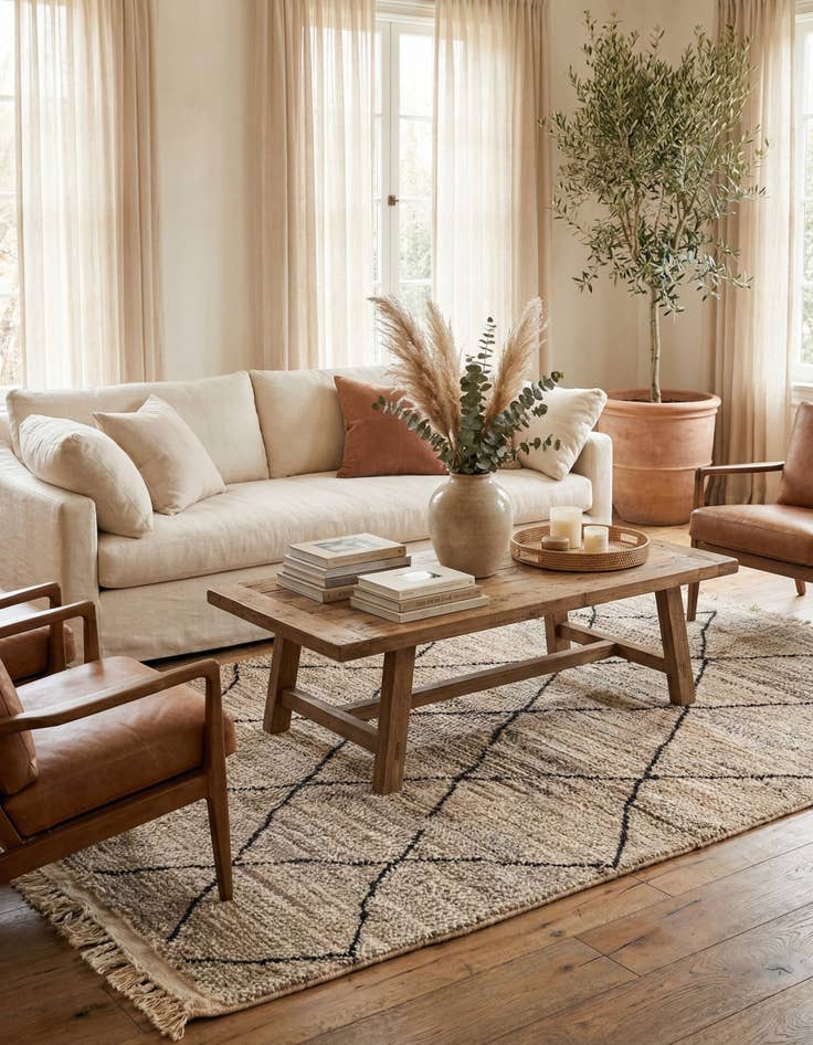 Detail image of 5' x 7' 10  Hand Knotted Moroccan Wool Rug