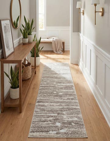 Ivory Sepia Runner Rug
